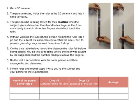 risk assessment for ruler drop test|hypothesis ruler drop lab.